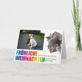 Regenbogenfarben Fröhliche Weihnachten  Kort