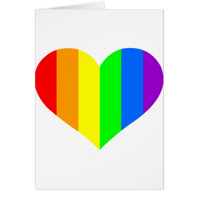 Regenbogenherz Hälsningskort (Framsidan)