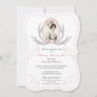 Regency Austen Tekaninladning Inbjudningar