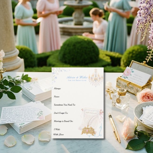 Regency Blommig Önskningskort (Regency Floral Advice and Wishes Card)