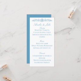 Regency Blue Bröllopsmeny Kort