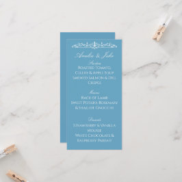 Regency Blue Bröllopsmeny Kort