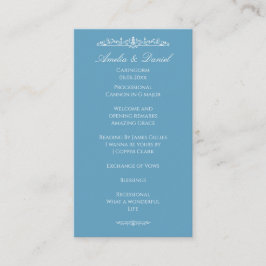 Regency Blue bröllopsprogram Tilläggskort