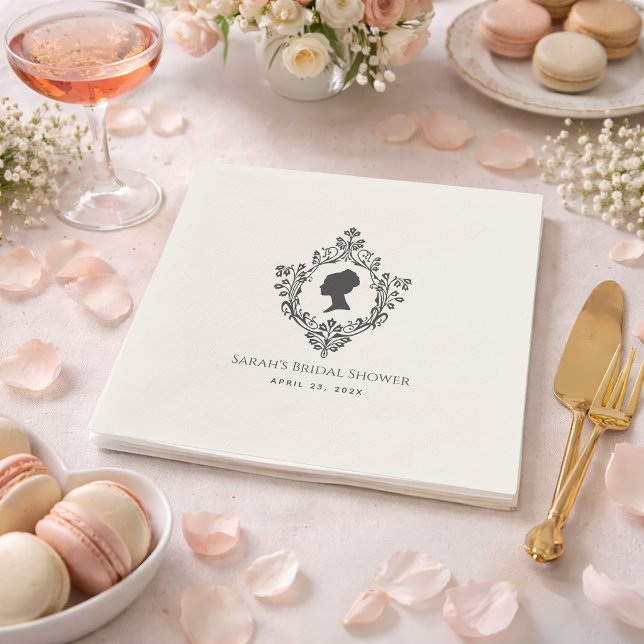 Regency Dam i Vintage Crest Bridal Shower Pappersservett (Skapare uppladdad)