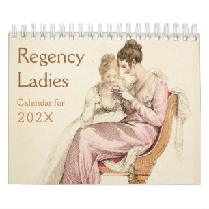 Regency-damer vintage Jane Austen-fans Kalender