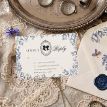 Regency Era Blå Blommig Bröllop