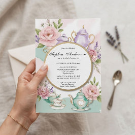 Regency-era blommor Bridgerton bröllopsdusch Inbjudningar