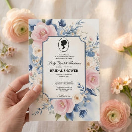 Regency-era blommor Bridgerton bröllopsdusch Inbjudningar