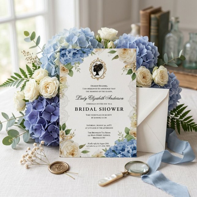 Regency-era blomsterbröllopsdusch inbjudningar (Skapare uppladdad)