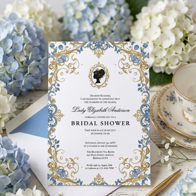Regency-era blomsterbröllopsdusch inbjudningar (Skapare uppladdad)