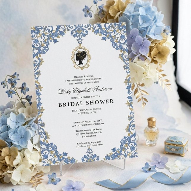 Regency-era blomsterbröllopsdusch inbjudningar (Skapare uppladdad)