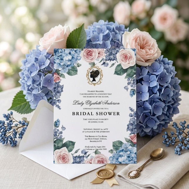 Regency-era blomsterbröllopsdusch inbjudningar (Skapare uppladdad)