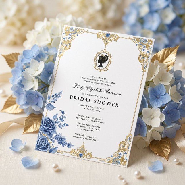 Regency-era blomsterbröllopsdusch inbjudningar (Skapare uppladdad)