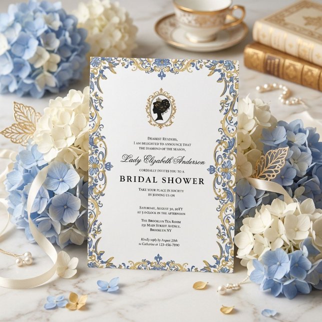 Regency-era blomsterbröllopsdusch inbjudningar (Skapare uppladdad)