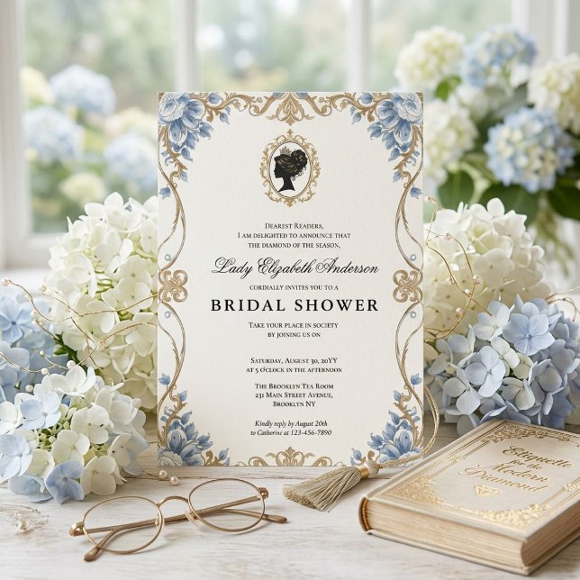 Regency-era blomsterbröllopsdusch inbjudningar (Skapare uppladdad)