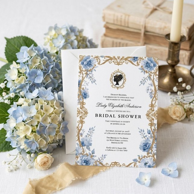Regency-era blomsterbröllopsdusch inbjudningar (Skapare uppladdad)