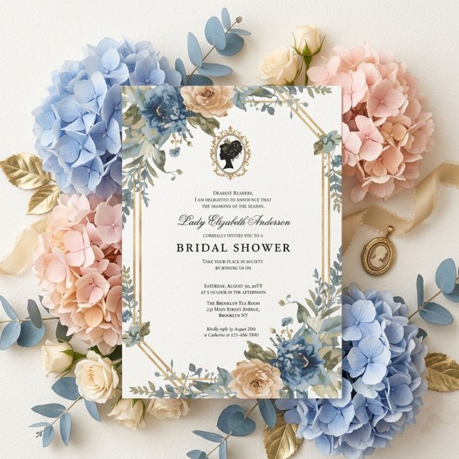 Regency-era blomsterbröllopsdusch inbjudningar (Skapare uppladdad)