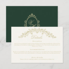 Regency Era Wedding Elegant Heirloom Details Tilläggskort