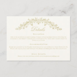 Regency Era Wedding Elegant Heirloom Details Tilläggskort