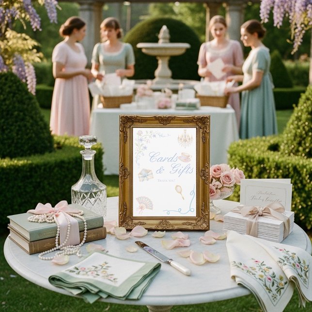 Regency Floral Cards and Gifts skylt, Inbjudningar (Regency Floral Cards and Gifts Sign,)