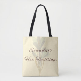 Regency Inspired Witty Minimalist Tote Bag Tygkasse