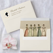 Regency Ladies Vintage Antique Silhouette Cameo 