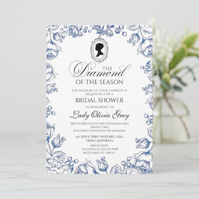 Regency Lady Bröllopsdusch Inbjudningar (Stående Fram)