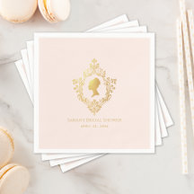 Regency Rosa Vintage Falsk Guld Kam Bröllopsdusch