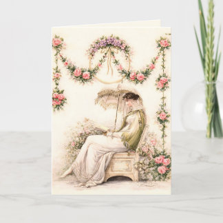 Regency Rose Garden Reading Lady Kort