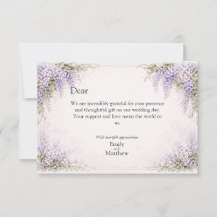 Regency Wisteria Bröllop Tackkort Tack Kort