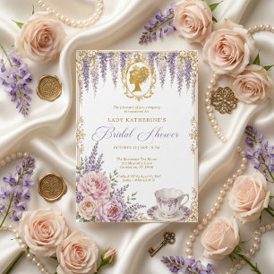Regency Wisteria Bröllopsdusch Inbjudan
