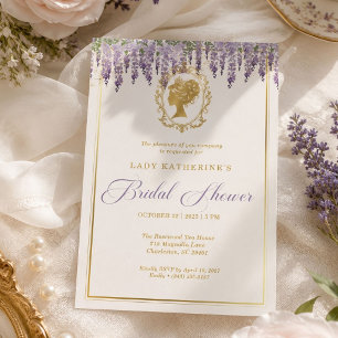 Regency Wisteria Bröllopsdusch Inbjudan