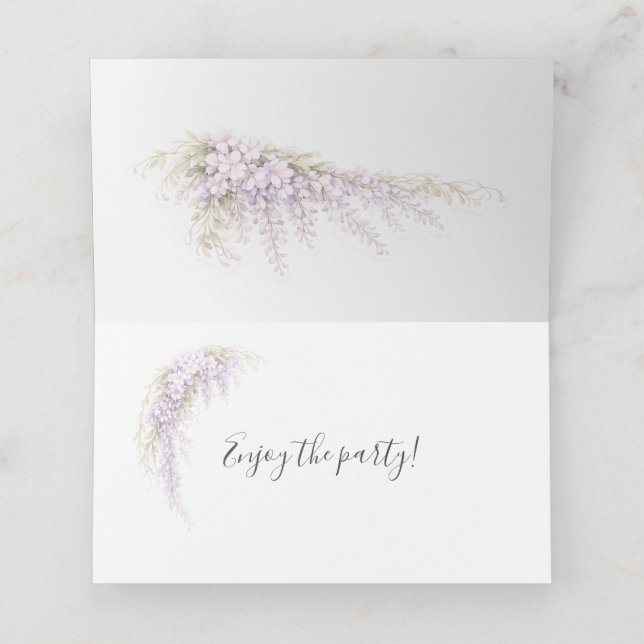 Regency Wisteria Wedding Place Cards Placeringskort (Inuti utvikt)