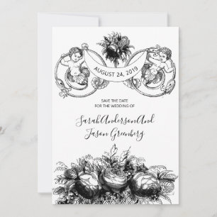 Regencycore Black White Pen Bläck Tvättar Blommigt Spara Datumet