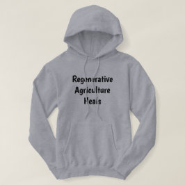 Regenerativ jordbrukshälsa vuxen grått-hood hoodie