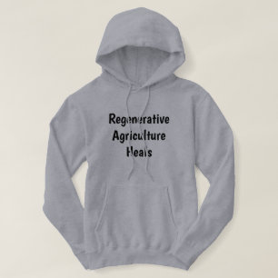 Regenerativ jordbrukshälsa vuxen grått-hood hoodie