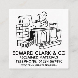 Regenererat material, bärgningsvarv fyrkantigt visitkort