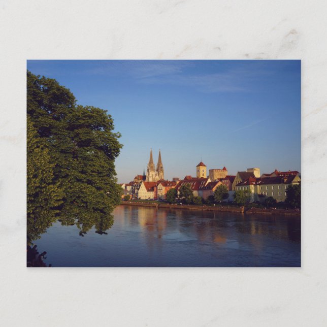 Regensburg am Abend Vykort (Framsida)