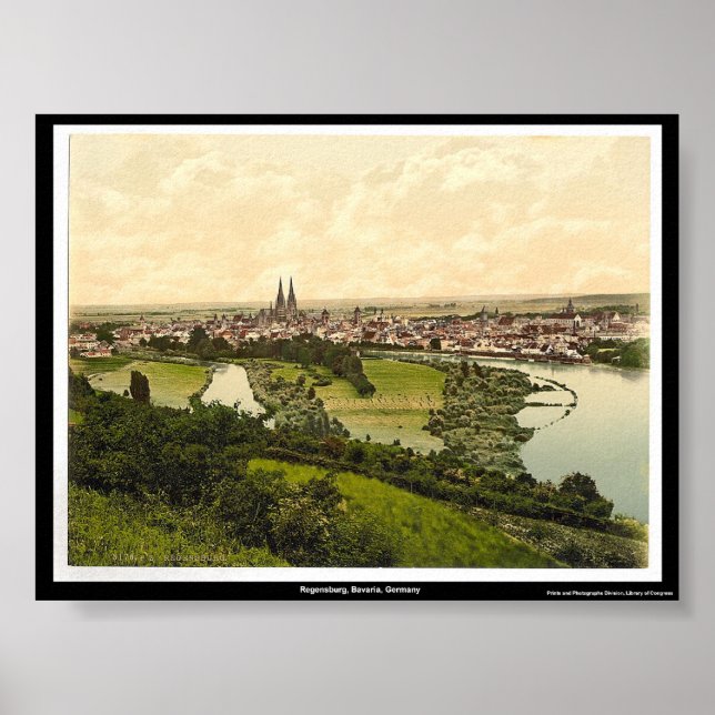 Regensburg, Bayern, Tyskland Poster (Framsidan)