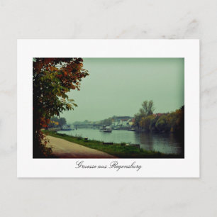Regensburg Donau, Bayern, Tyskland Vykort