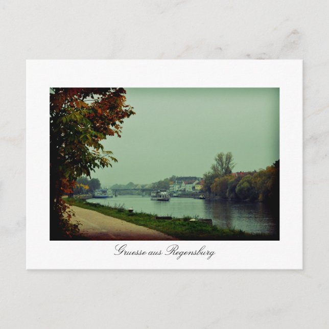 Regensburg Donau, Bayern, Tyskland Vykort (Framsida)