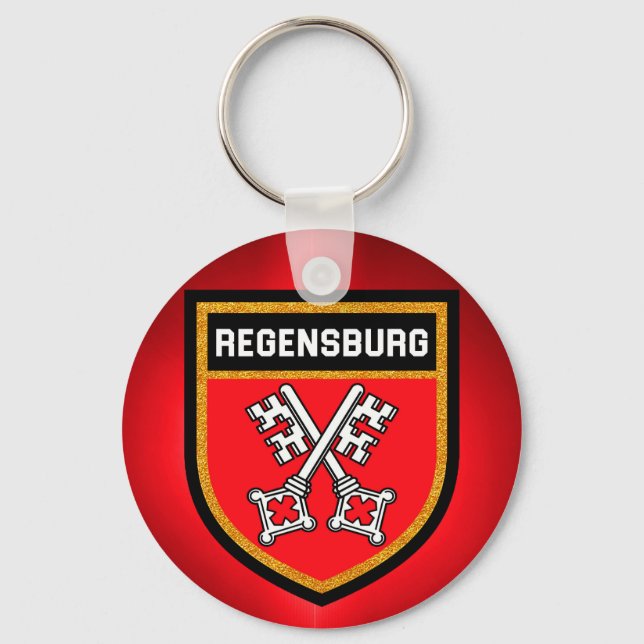 Regensburg Flagga Nyckelring (Framsida)