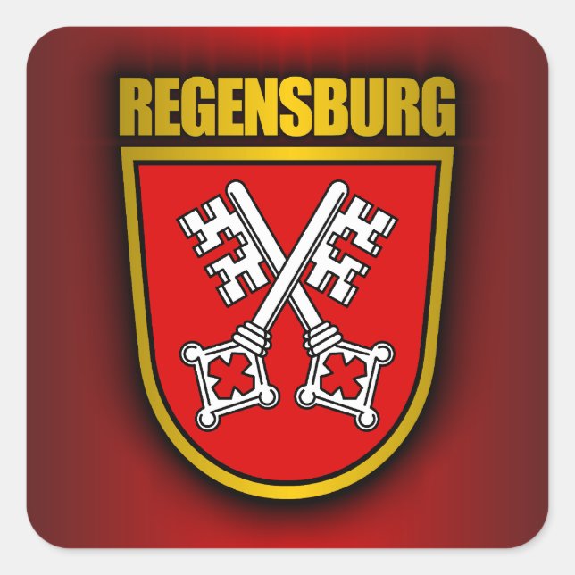 Regensburg Fyrkantigt Klistermärke (Framsida)