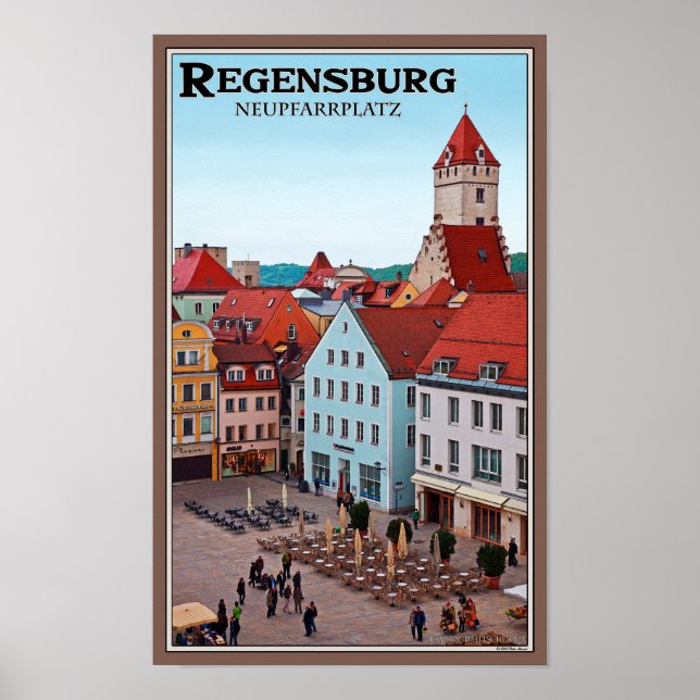 Regensburg - Neupfarrplatz Poster (Framsidan)
