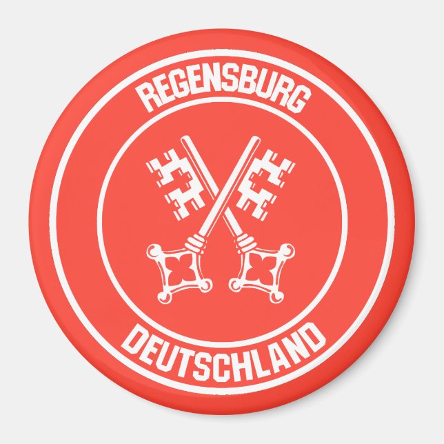 Regensburg Round Emblem Magnet (Framsidan)