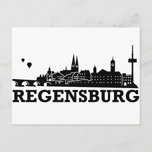 Regensburg Skyline Vykort (Framsida)