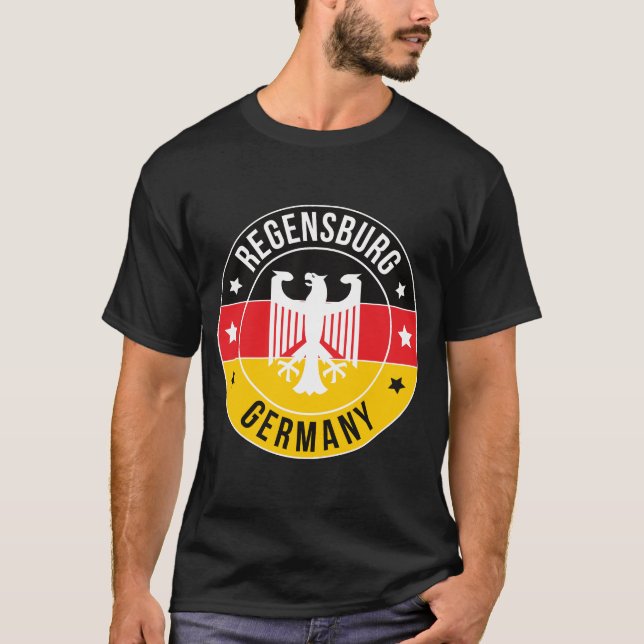 Regensburg, Tyskland Stad T-Shirt (Framsida)