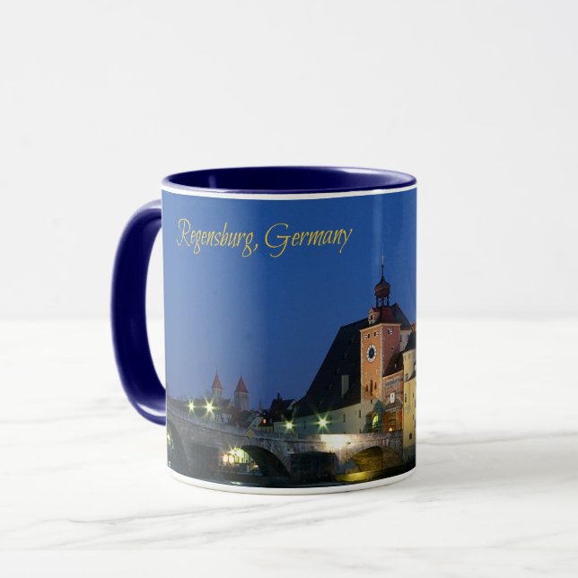 Regensburg, Tysklanda landskapsbild Mugg (Framsida vänster)