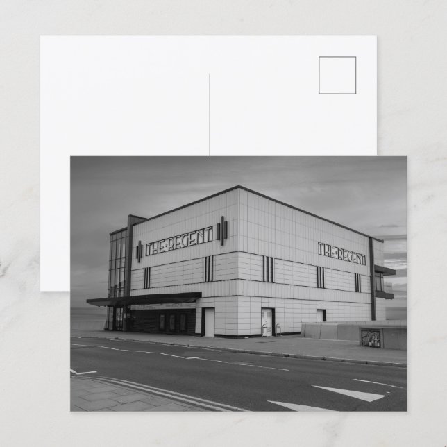 Regent Cinema, Redcar Monokrom Vykort (Fram/baksida)