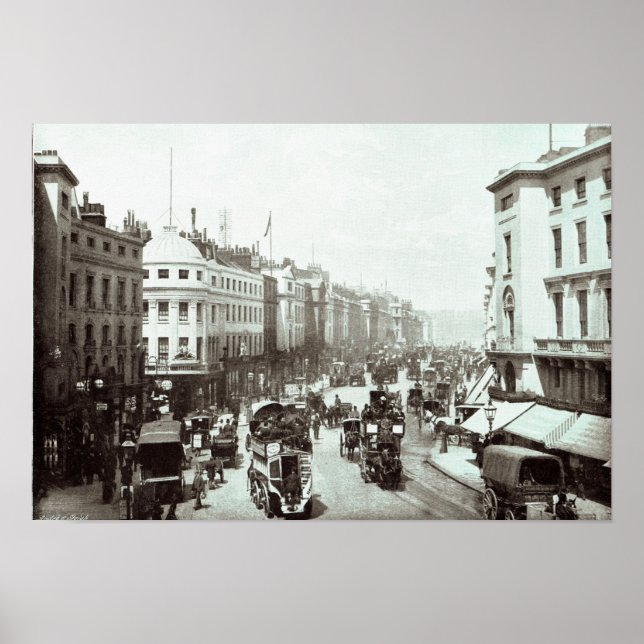 Regent Street, London, c.1900 Poster (Framsidan)